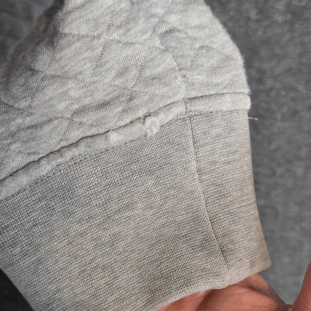 Patagonia Organic Cotton Quilt Snap-T® Pullover Drifter Grey W/ Dark Ruby Size M - Picture 10 of 15